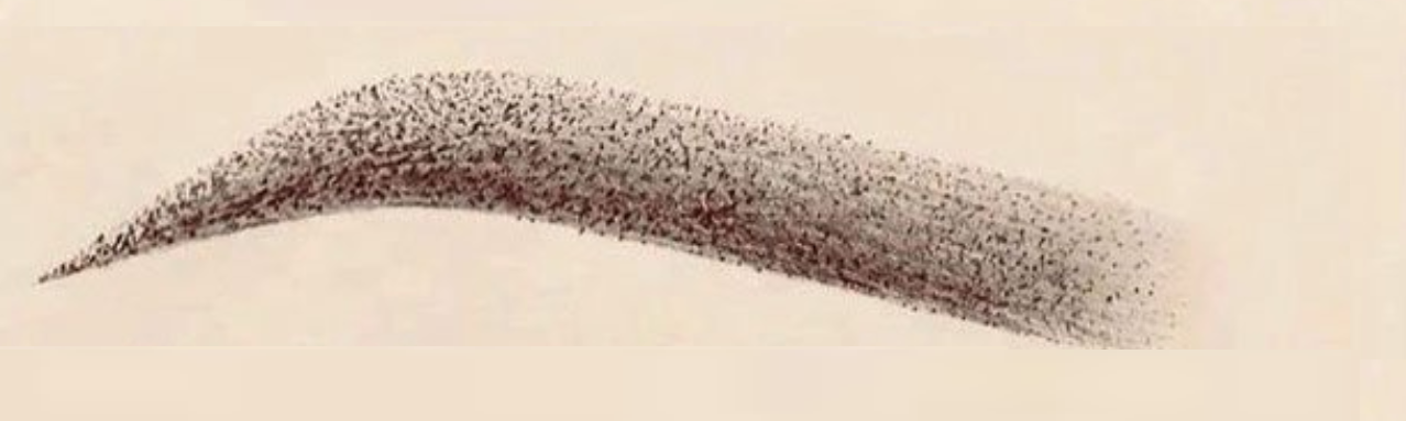 Technique microshading montrant un effet poudré